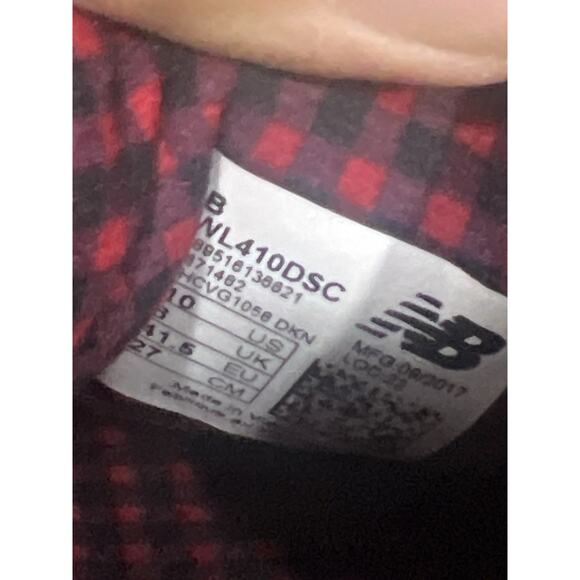 New Balance 410 Black Checkered Plaid Athletic Running Shoes WL410DSC Size 10 - Picture 6 of 6